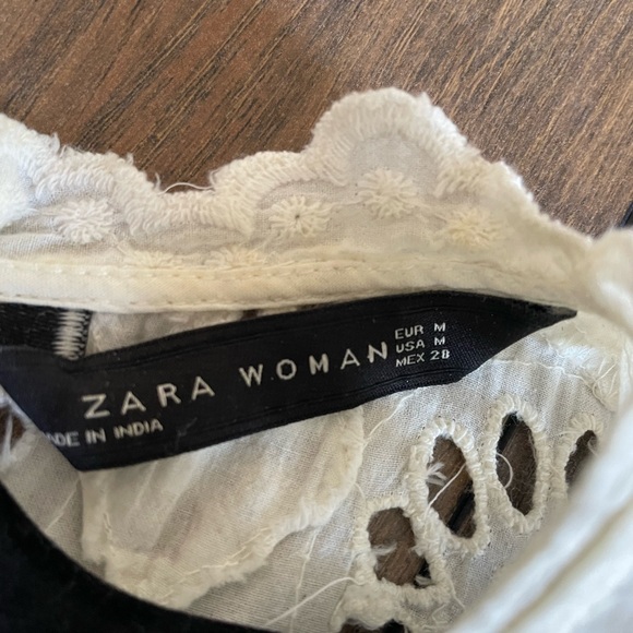 Zara Eyelet Ruffle Blouse - Picture 2 of 2